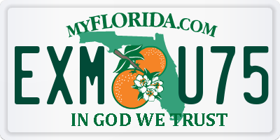 FL license plate EXMU75