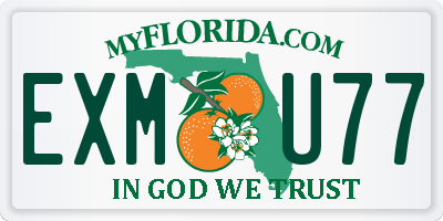 FL license plate EXMU77