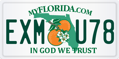FL license plate EXMU78