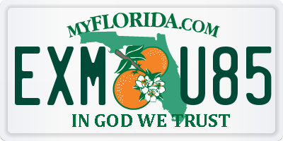 FL license plate EXMU85