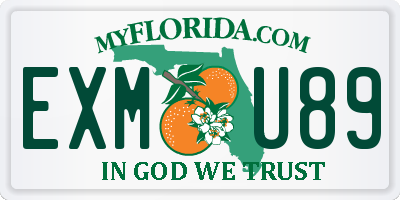 FL license plate EXMU89