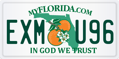 FL license plate EXMU96