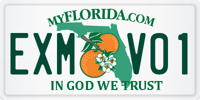 FL license plate EXMV01