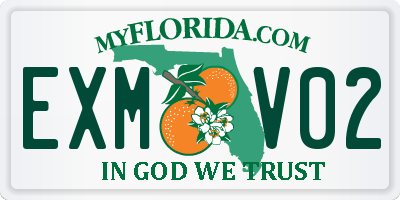 FL license plate EXMV02