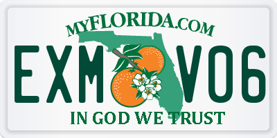 FL license plate EXMV06