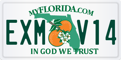 FL license plate EXMV14