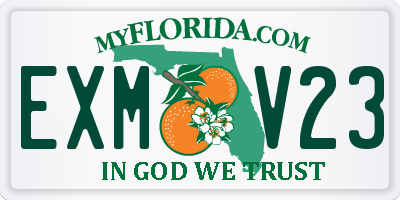 FL license plate EXMV23