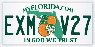 FL license plate EXMV27