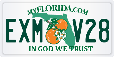 FL license plate EXMV28