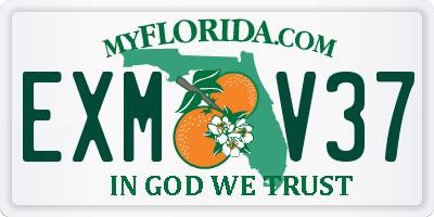 FL license plate EXMV37