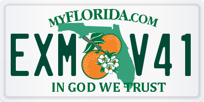 FL license plate EXMV41