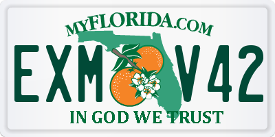 FL license plate EXMV42