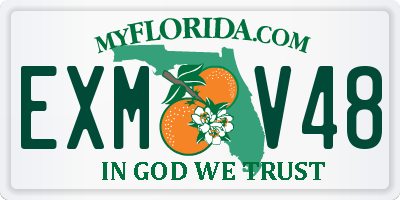 FL license plate EXMV48