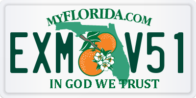 FL license plate EXMV51