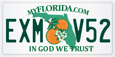 FL license plate EXMV52