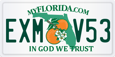 FL license plate EXMV53