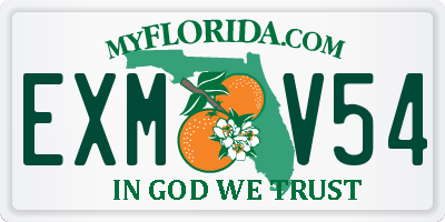 FL license plate EXMV54