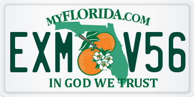 FL license plate EXMV56