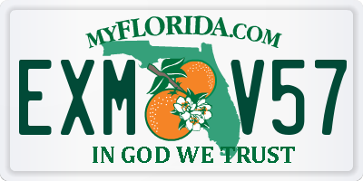 FL license plate EXMV57