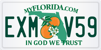 FL license plate EXMV59