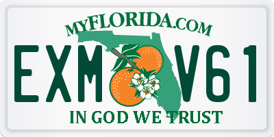 FL license plate EXMV61