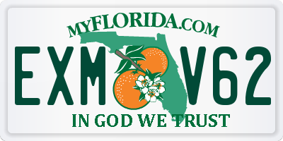 FL license plate EXMV62