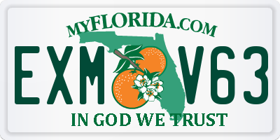 FL license plate EXMV63