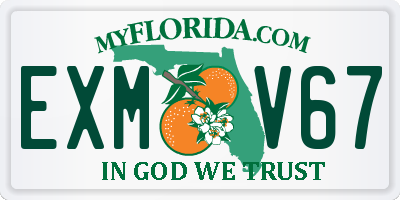 FL license plate EXMV67