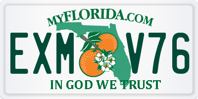 FL license plate EXMV76