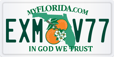 FL license plate EXMV77