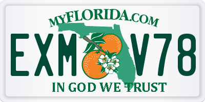 FL license plate EXMV78