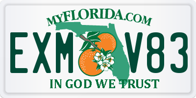 FL license plate EXMV83