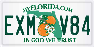 FL license plate EXMV84