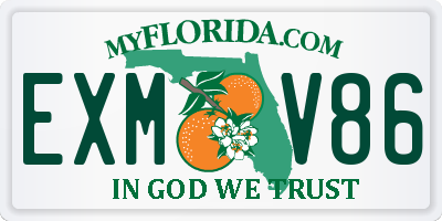 FL license plate EXMV86