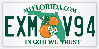 FL license plate EXMV94