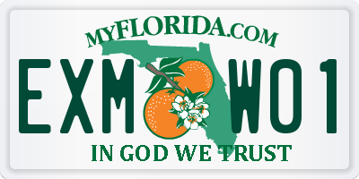 FL license plate EXMW01