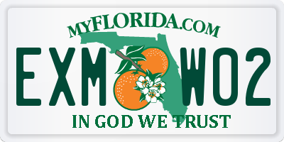 FL license plate EXMW02