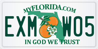 FL license plate EXMW05