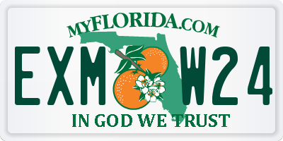 FL license plate EXMW24