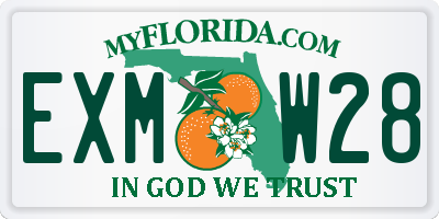 FL license plate EXMW28