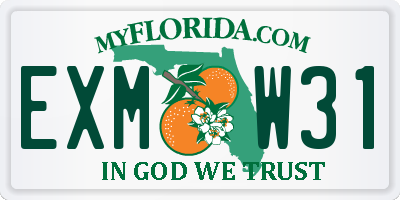 FL license plate EXMW31