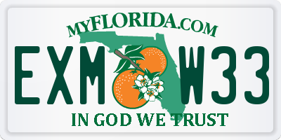 FL license plate EXMW33