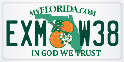 FL license plate EXMW38