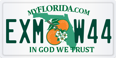 FL license plate EXMW44