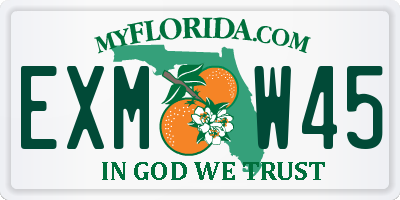 FL license plate EXMW45