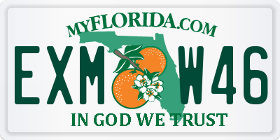 FL license plate EXMW46