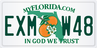 FL license plate EXMW48