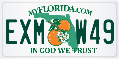 FL license plate EXMW49