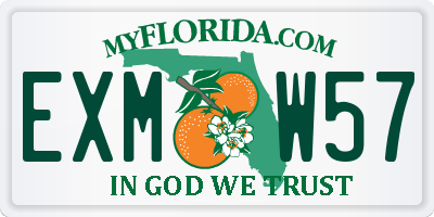 FL license plate EXMW57