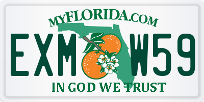 FL license plate EXMW59